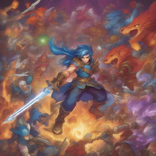 gba rpg vibrant battle scene