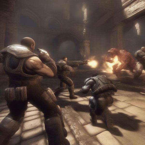 Gears of War development by Epic Games showing graphical fidelity and visceral combat
