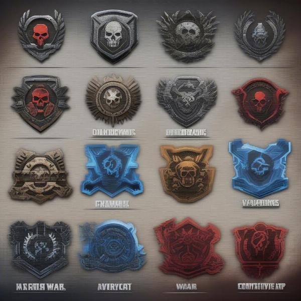 Gears of War competitive rankings with title logos