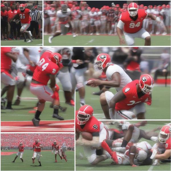 georgia spring game various highlight plays