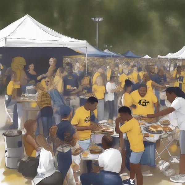 Georgia Tech Football Tailgate Scene