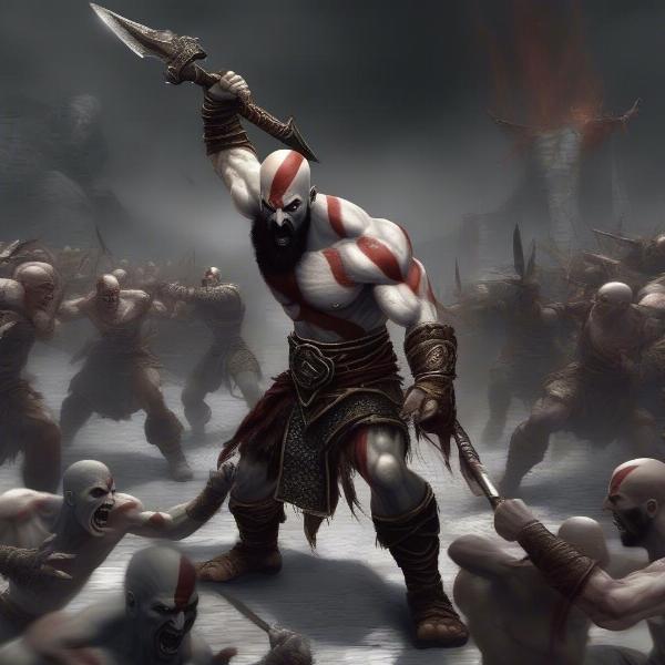 Kratos battles in God of War 1