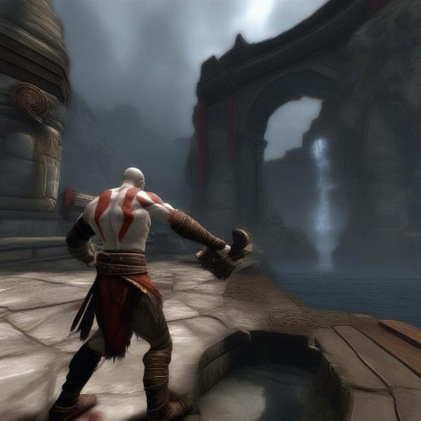 Kratos puzzle solving in god of war 2