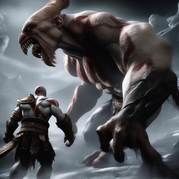 kratos battle against boss in god of war 3