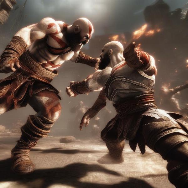 god of war 3 combat scene