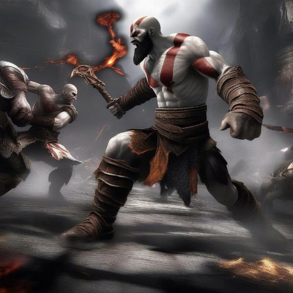 God of War 3 combat on PS3, a showcase of the game's brutal action and large-scale battles