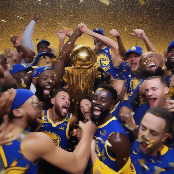Golden State Warriors celebrate their historic 73 win record