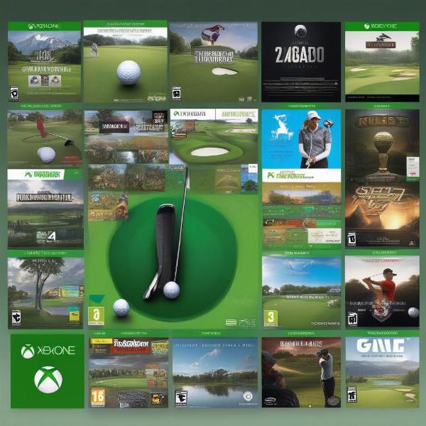 Various golf game icons and covers on Xbox One