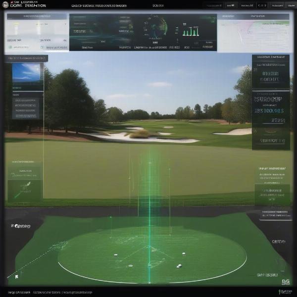 Golf simulator analyzes data