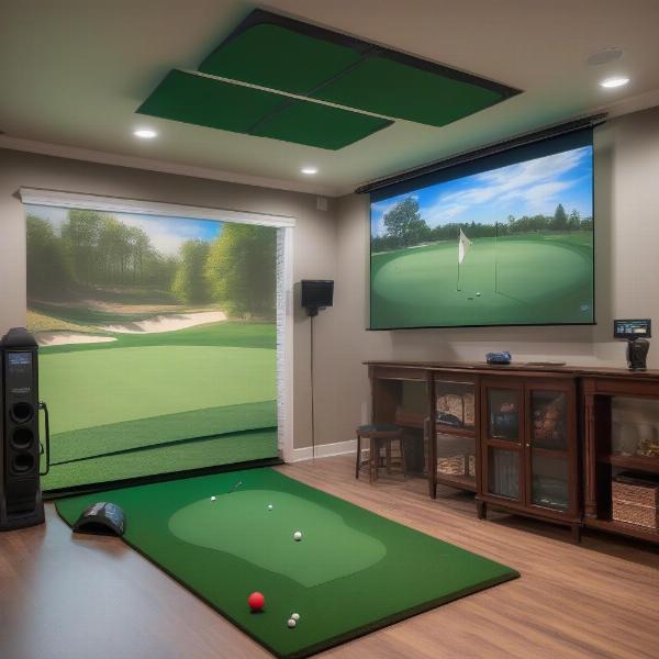 Golf simulator in home environment