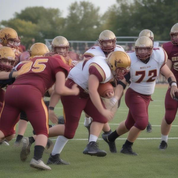 Governor Mifflin football team in action