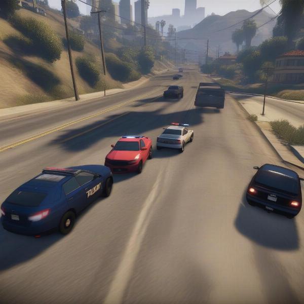 grand theft auto police chase