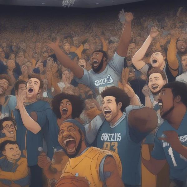 Grizzlies Fans Watching Game
