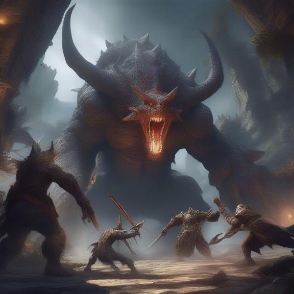 team-fighting-big-monster-together