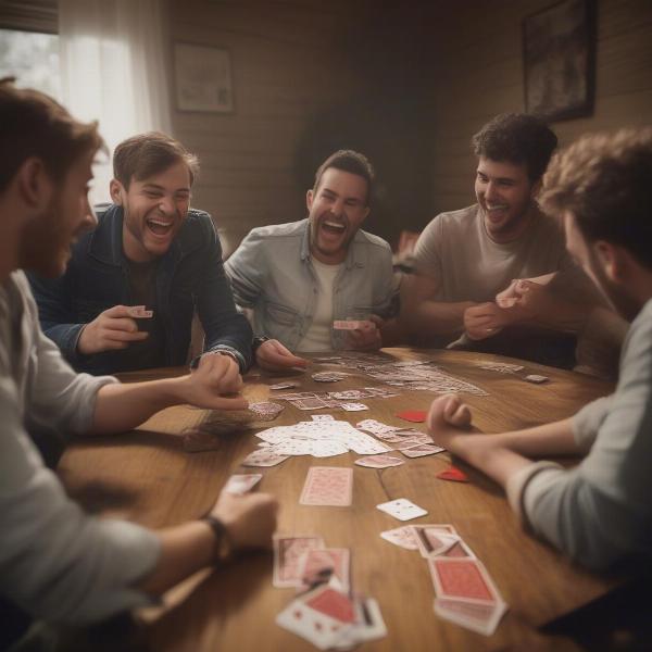 group-around-table-card-game