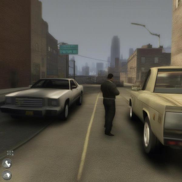 grand theft auto iv gameplay on xbox 360 showcasing a scene from the game in the old console graphics, a view for the gamers who have enjoyed the game