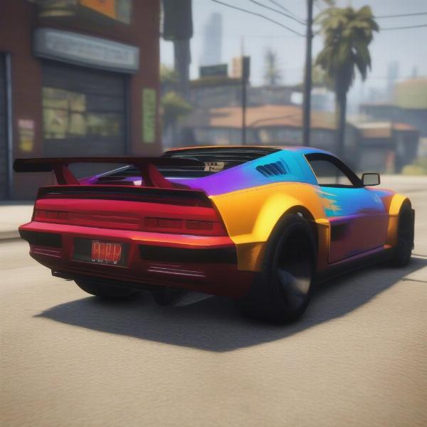 Customized car in GTA V on Xbox One showing car modifications