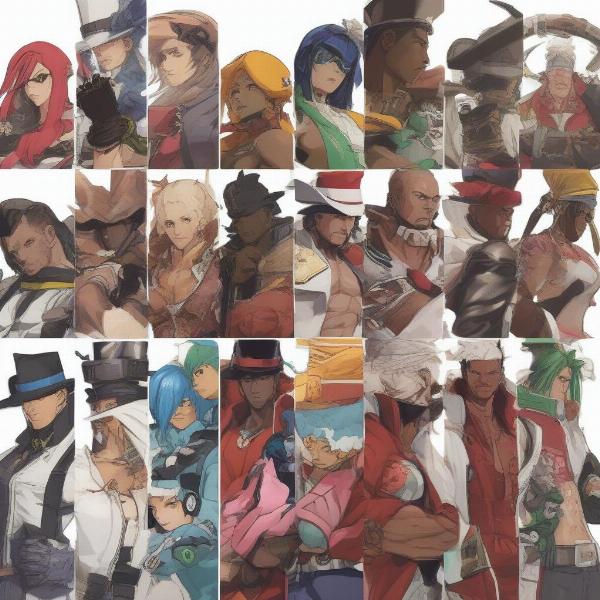 Guilty Gear Strive roster on Xbox Game Pass featuring diverse anime fighters