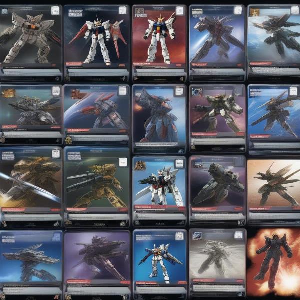 gundam ms war trading card types