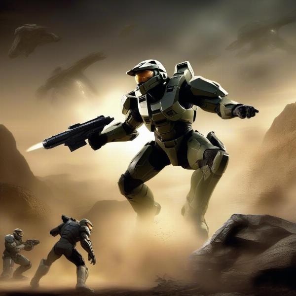 Master Chief Engages the Covenant in Halo 3