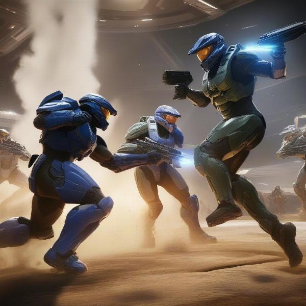 Halo 5 multiplayer match on xbox one