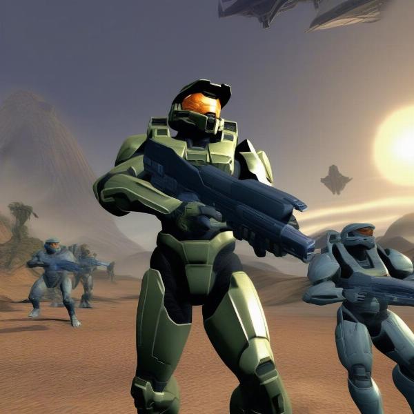 Master Chief in Halo Combat Evolved on Xbox