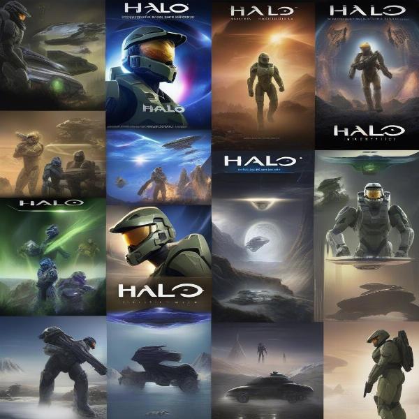 Halo series evolution, cover art comparison, each game evolution