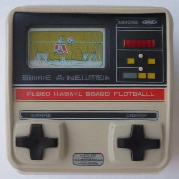 Vintage hand held football game displaying classic gameplay