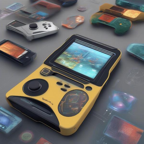 Futuristic handheld gaming device