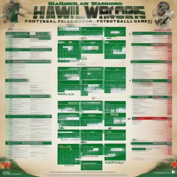 Hawaii Warriors football game schedule calendar for the upcoming season
