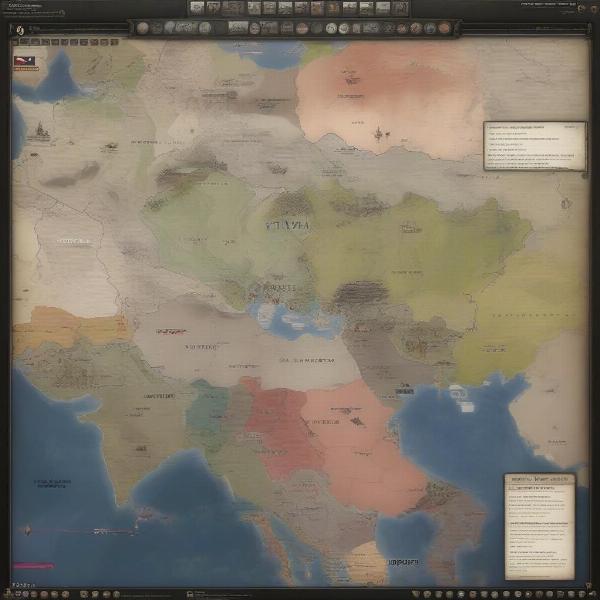 Hearts of Iron IV Game Map Strategic View