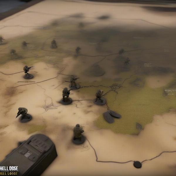 A screenshot of a squad coordinating on a map screen in Hell Let Loose on Xbox, highlighting team communication and strategy