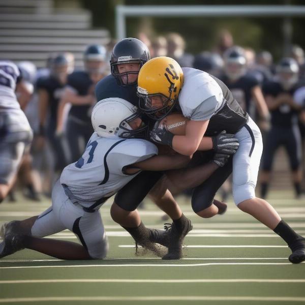 High School Football Game Tackle