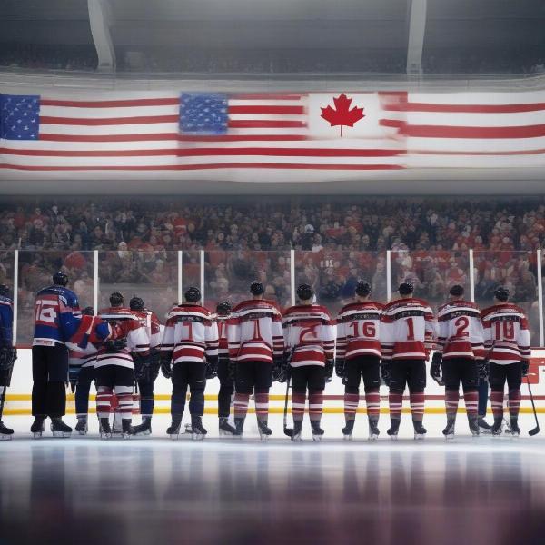 hockey players on ice anthem