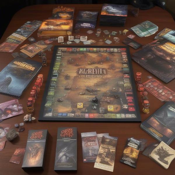 Diverse selection of horror board games