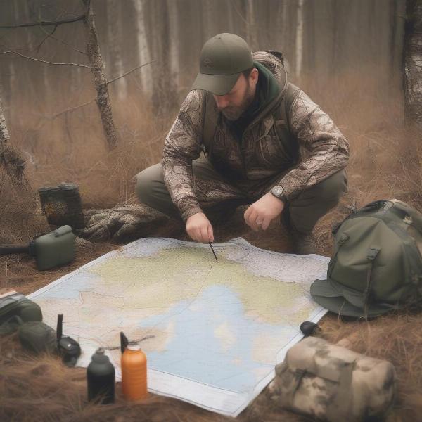hunter planning map in hunting game