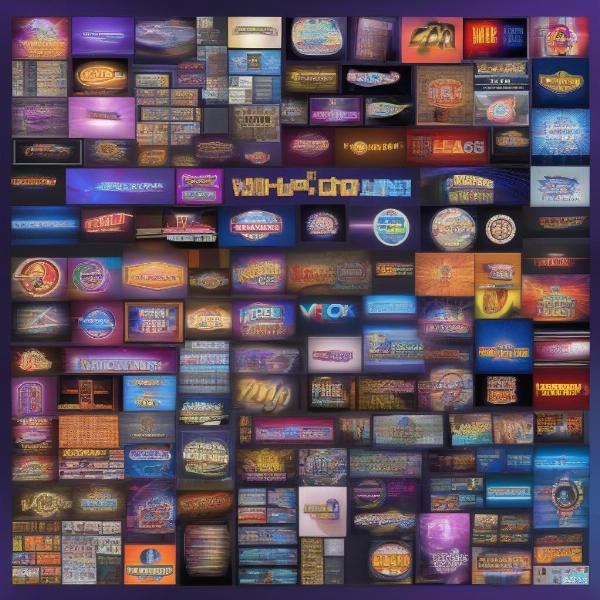Iconic game show logos collage