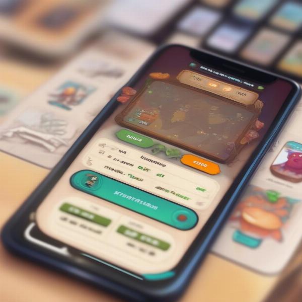 idle game interface ios menu