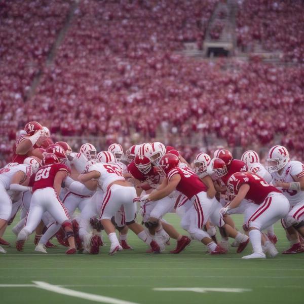 Indiana Hoosiers Football Team in Action