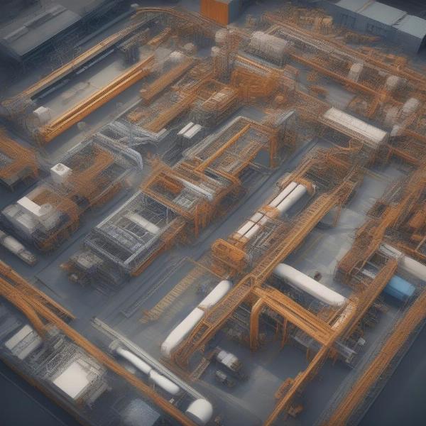 a large industrial factory processing