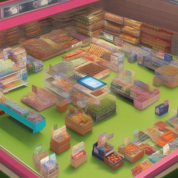 Virtual shopping game instacart