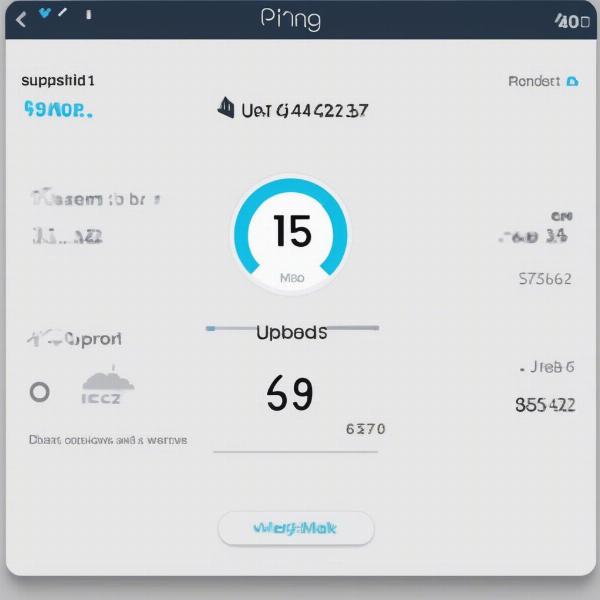 Internet speed test results