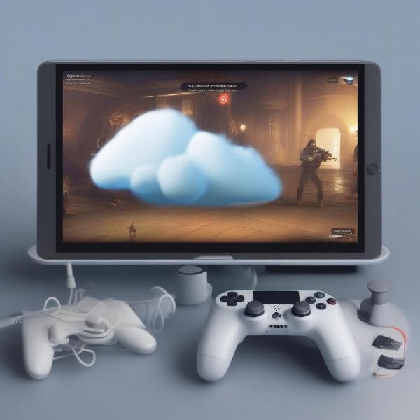 cloud gaming screen on ios device
