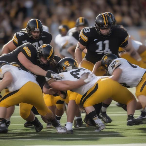 iowa football offensive strategy focused on running and physical plays 