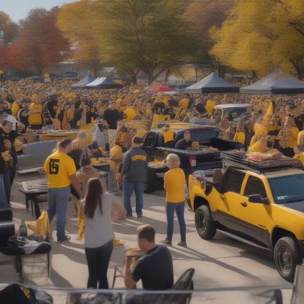 Iowa Football Tailgating Scene