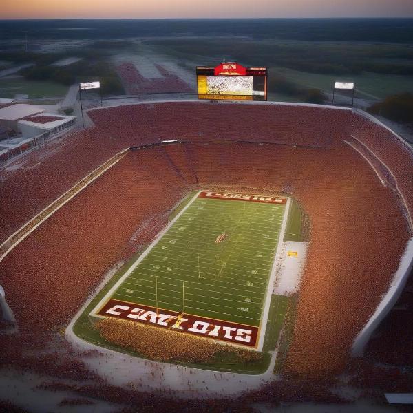 football stadium iowa state texas game day