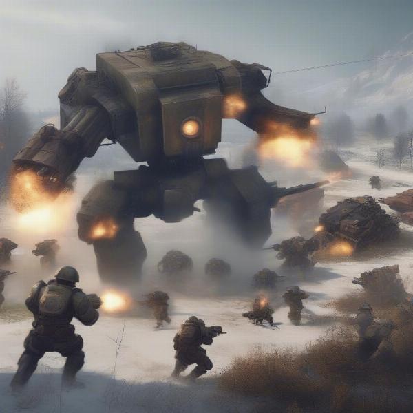 Iron Harvest Dieselpunk Mechs Battle