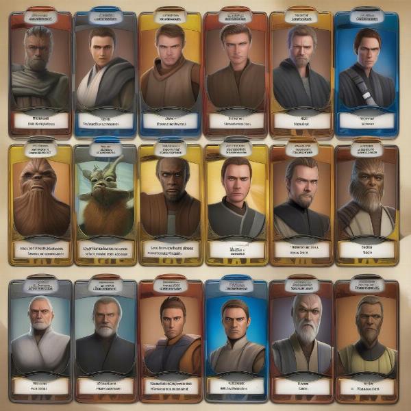 Jedi characters Star Wars The Clone Wars board game