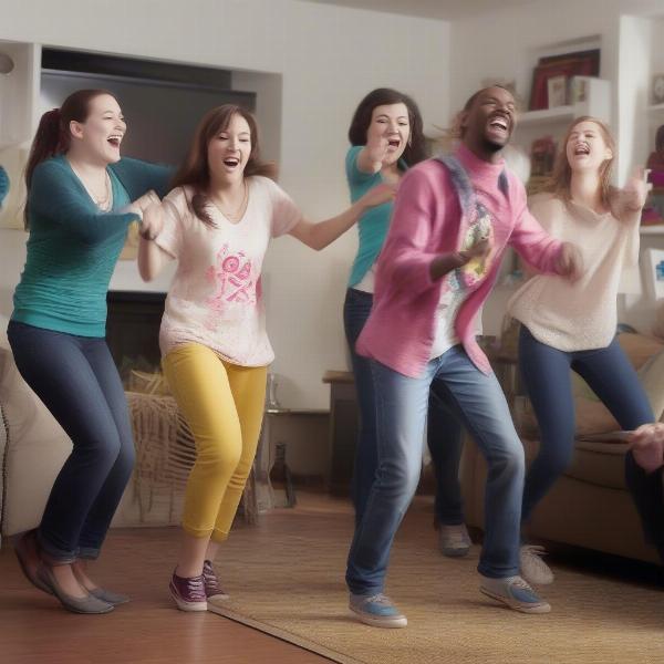 Just Dance 4 Players Having Fun