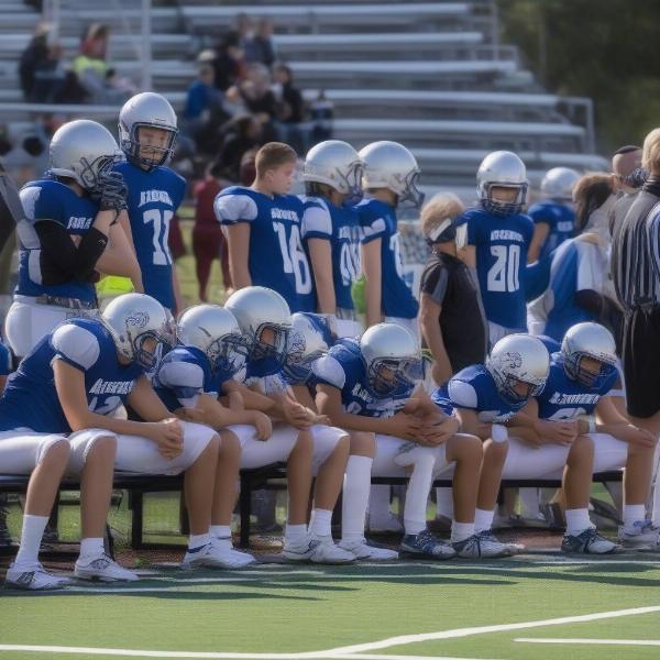 jv football game sideline view